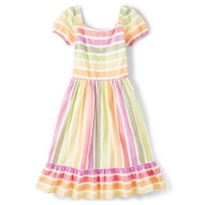 2023 Gymboree “Little Sprout” Matching Family Striped Tiered Dress, Size M
